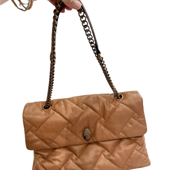 Kurt Geiger Handbags - Kurt Geiger quilted Tan Chain Shoulder Bag size large